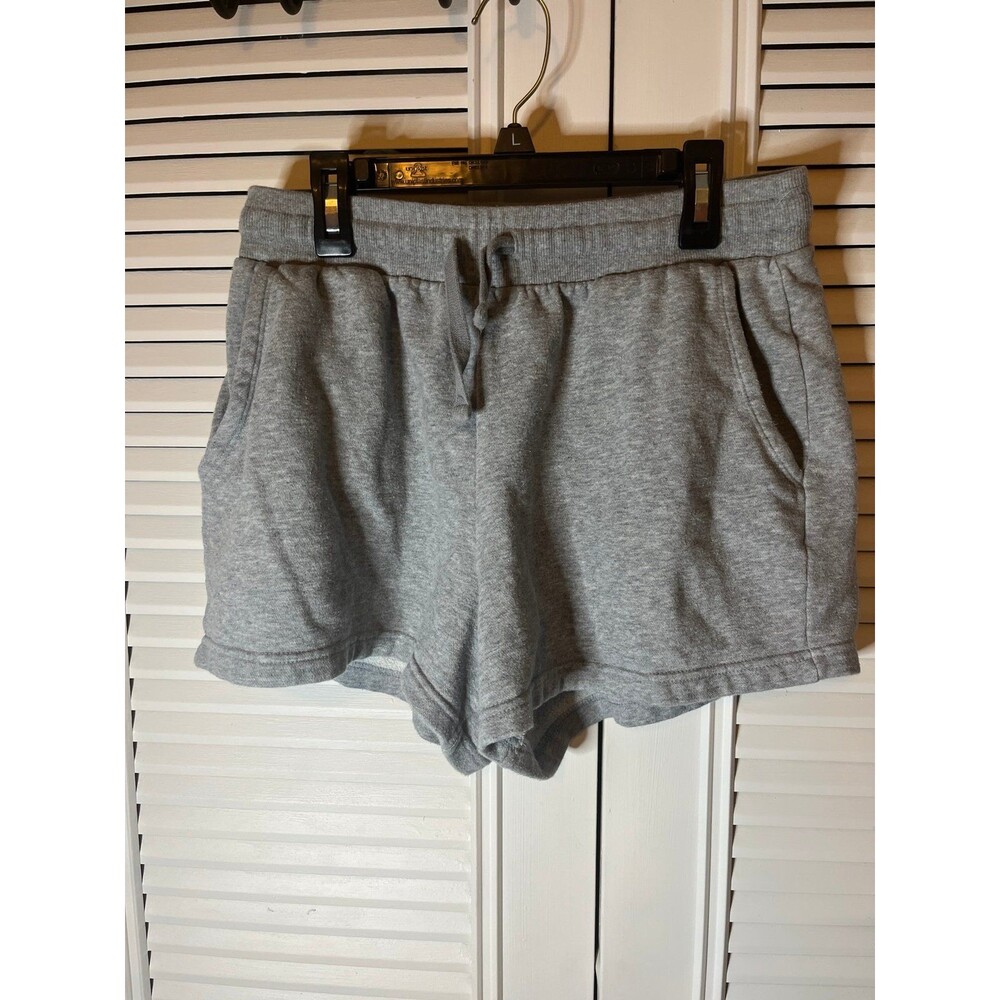 Colsie Women's Fleece Lounge Pull On Shorts Gray